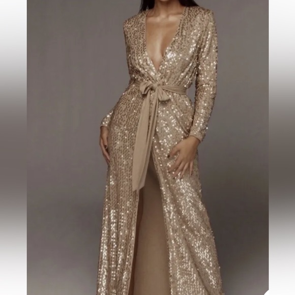 JLuxLabel Sequin Holiday Wrap Dress - Picture 3 of 8